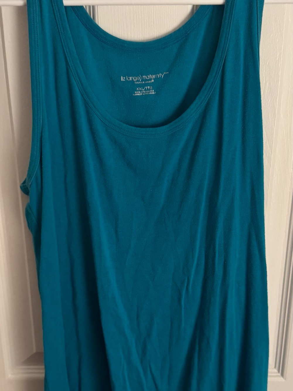 Liz Lange Teal Maternity Scoop Neck Tank